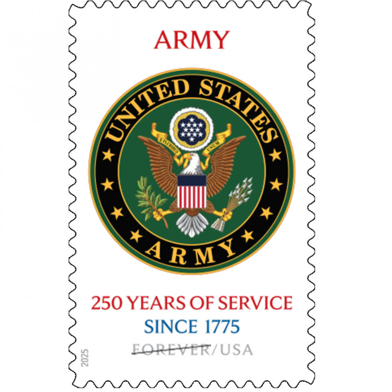 2025 U.S. Army 250th Stamps, Sheet of 20